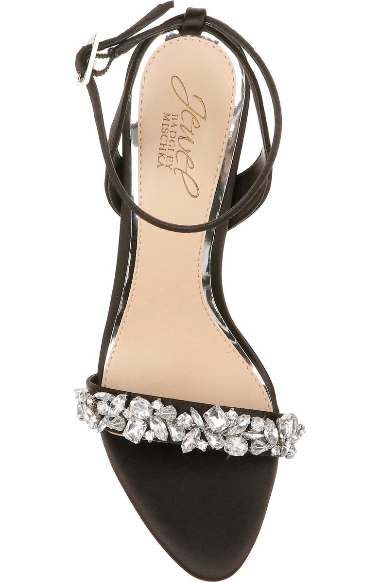 Jewel Badgley Mischka Ojai Crystal Ankle Strap Sandal, Alternate, color,