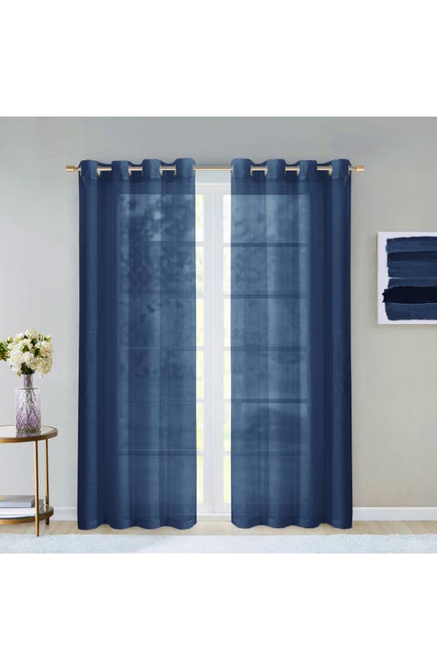 Set of 2 Sheer Curtain Panels