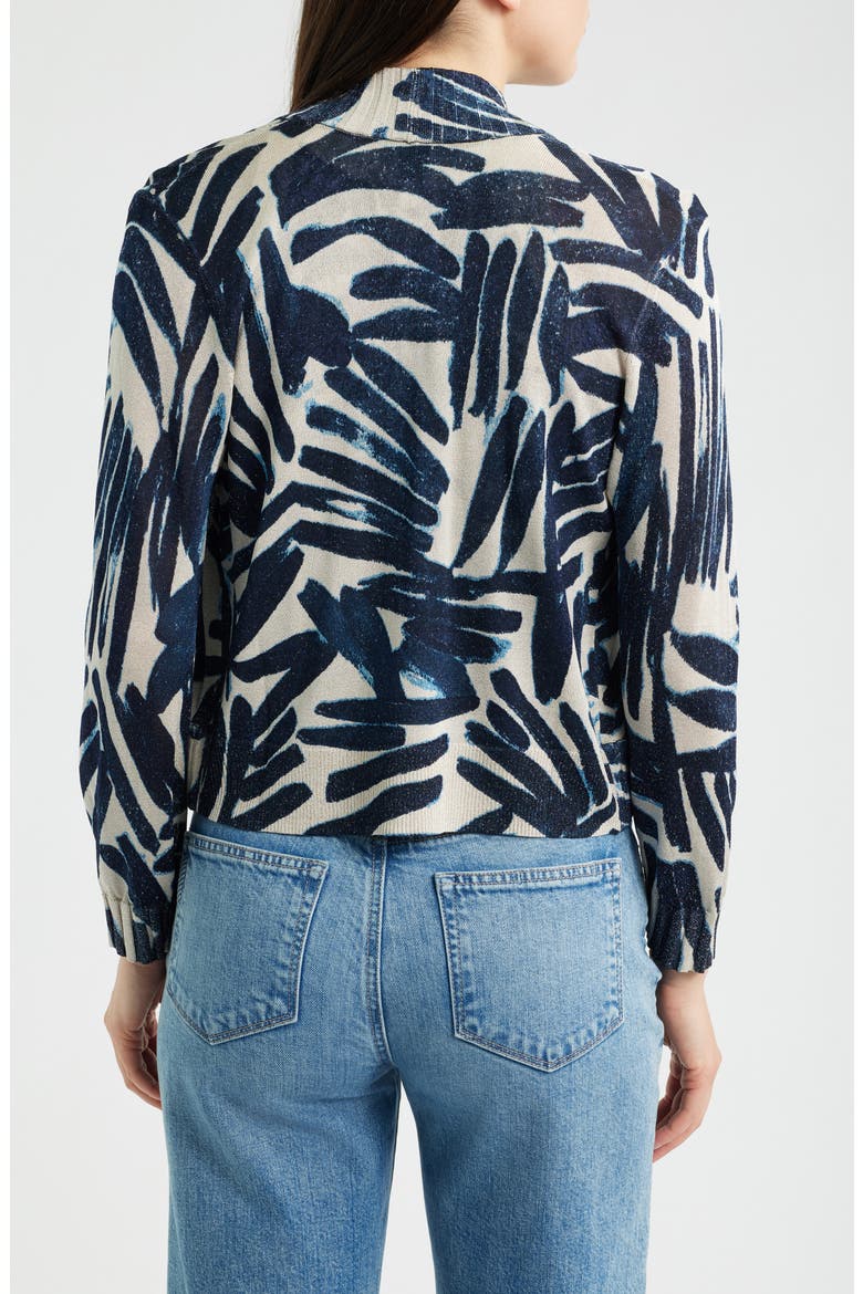 Painted Palms Cardigan, Alternate, color, INDIGO MULTI