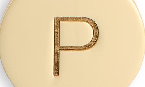 Meshmerise Initial Disc Pendant Necklace In Gold