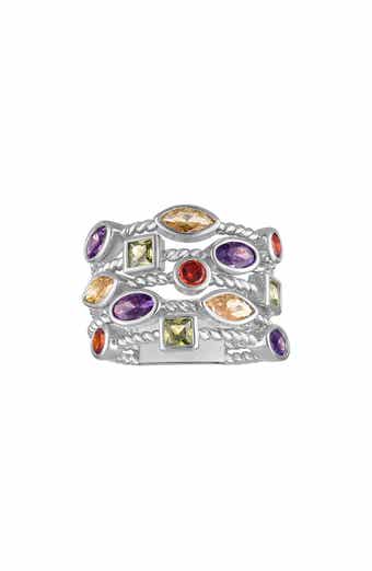FZN Multicolor Cubic Zirconia Cocktail Ring