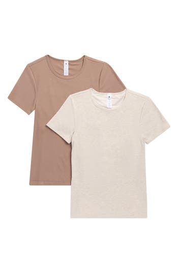 Yogalicious Tara Heavenly 2-pack Rib T-shirts In Multi