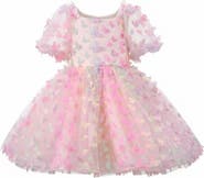 Mia Belle Girls Butterfly Bliss 3D Applique Party Dress