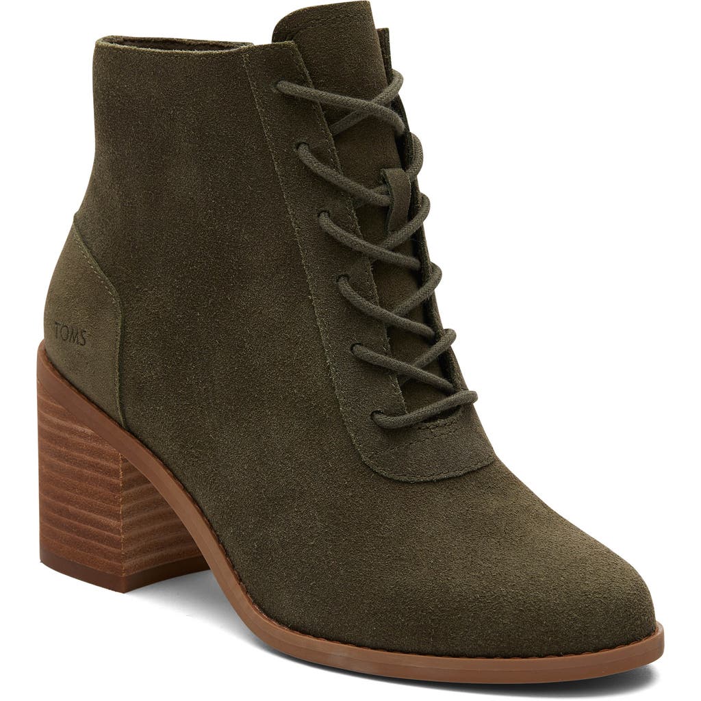 Toms Evelup Block Heel Bootie In Green