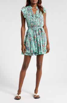 Poupette St Barth Callie Print Cover-Up Minidress
