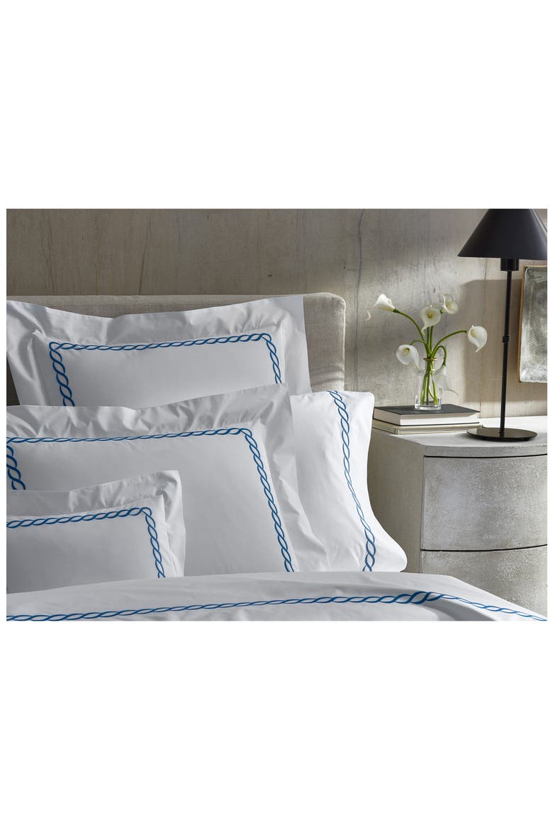 Classic Chain Cotton Percale Flat Sheet, Alternate, color, SPRING GREEN