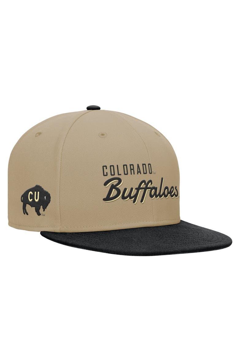 Men's Nike Beige/Black Colorado Buffaloes Pro Dri-FIT Snapback Hat, Main, color, Beige