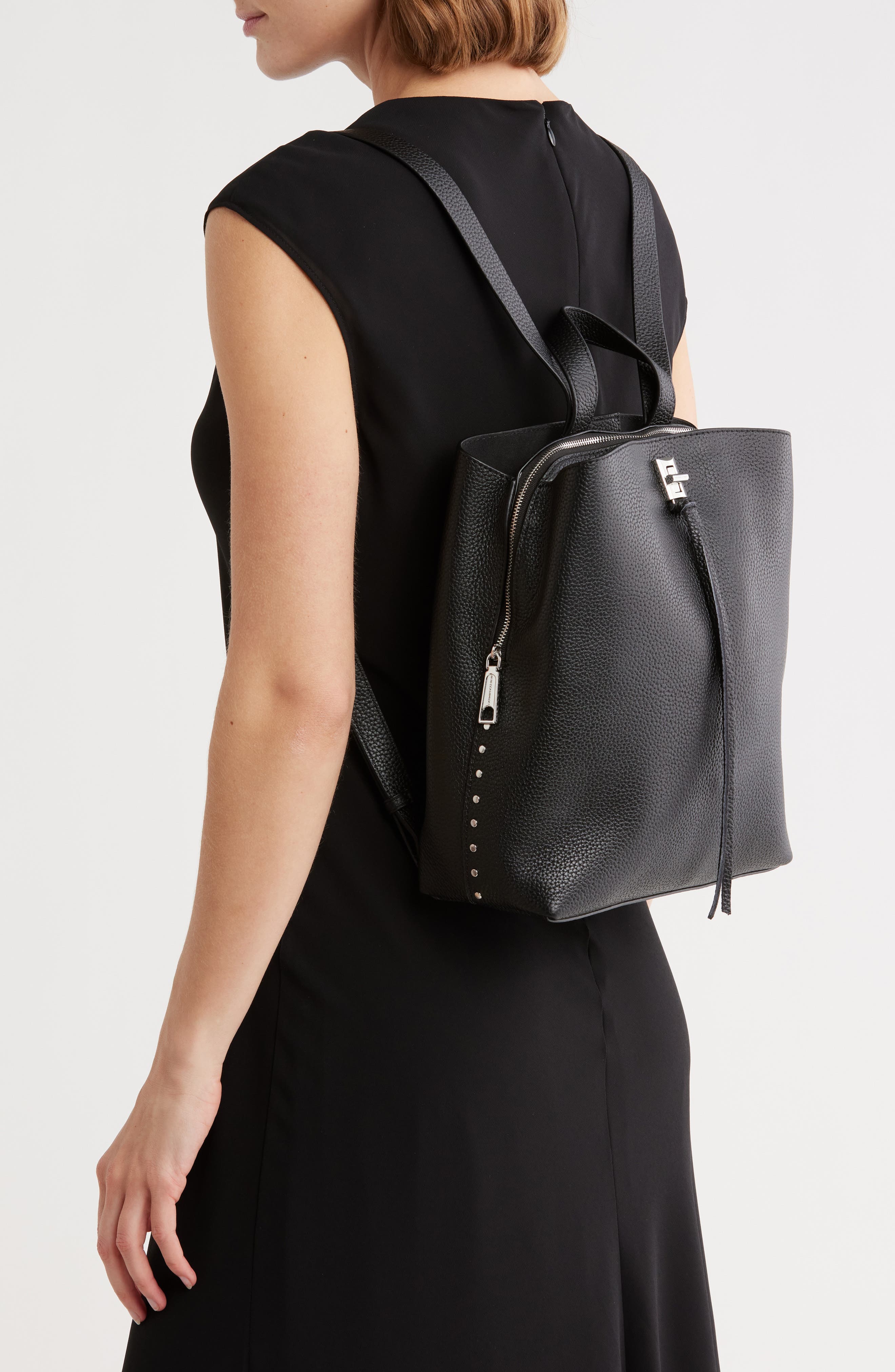 Rebecca Minkoff Darren Medium Leather Backpack, Alternate, color, 