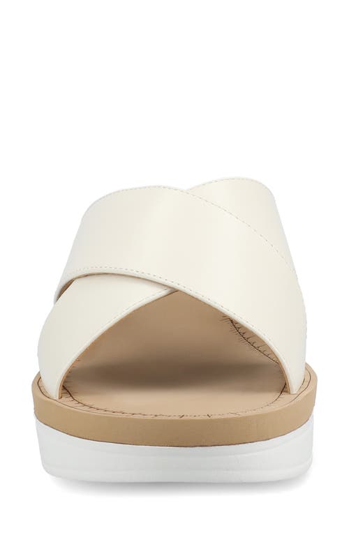 Shop Journee Collection Biara Platform Wedge Sandal In White