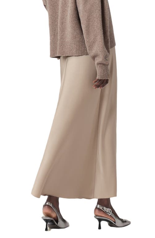 Allsaints Alexia Ruched Skirt In Neutral