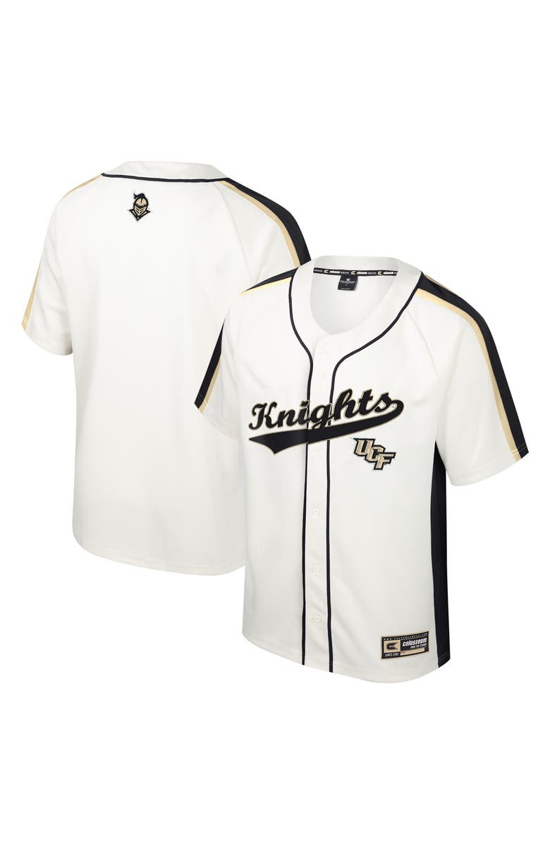 COLOSSEUM Men's Colosseum Cream UCF Knights Ruth Button-Up Baseball Jersey, Main, color, 