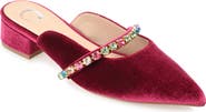 Journee Collection Jewel Embellished Pointed Toe Mule