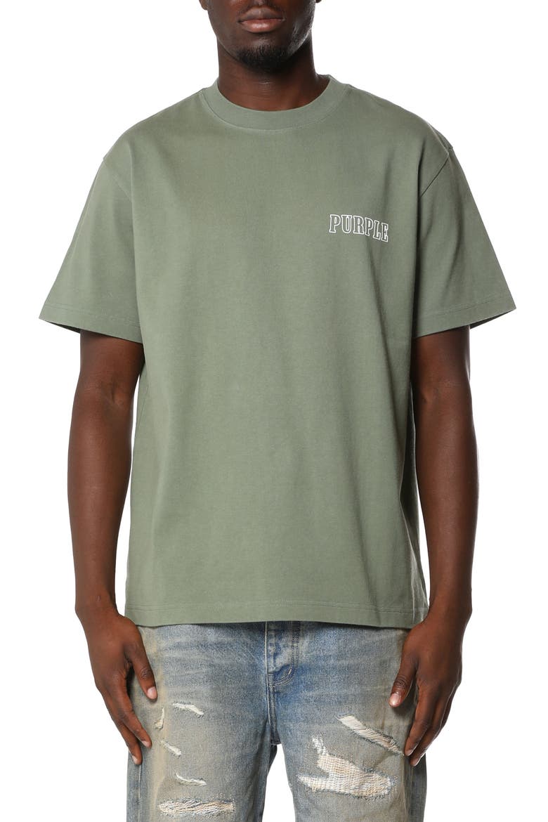Heavyweight Jersey Graphic T-Shirt, Main, color, GREEN