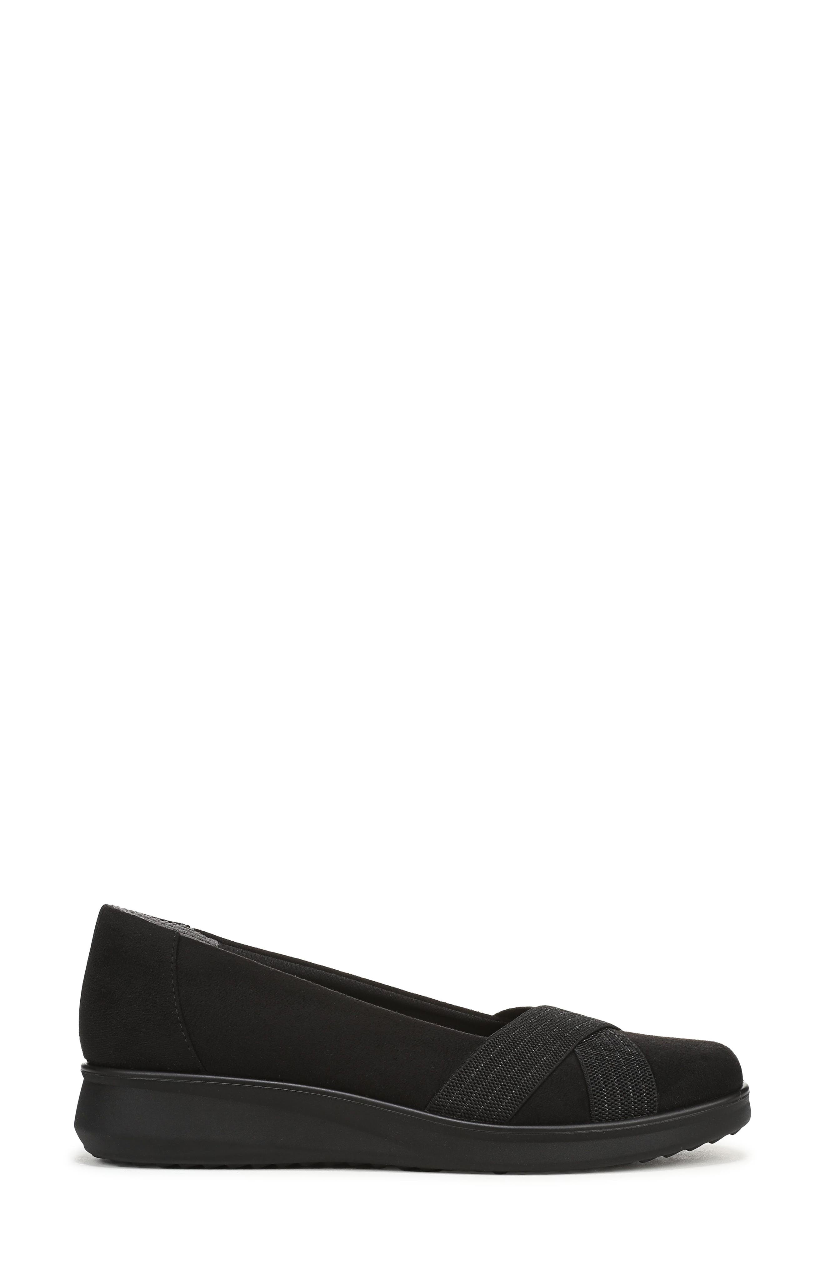Fairleigh Square Toe Ballet Flat, Alternate, color, BLACK STRETCH FABRIC