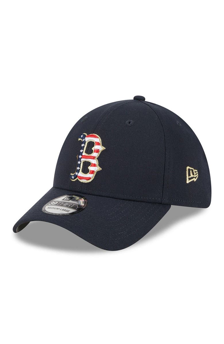 New Era Men's New Era  Navy Boston Red Sox 2023 Fourth of July 39THIRTY Flex Fit Hat, Alternate, color, 