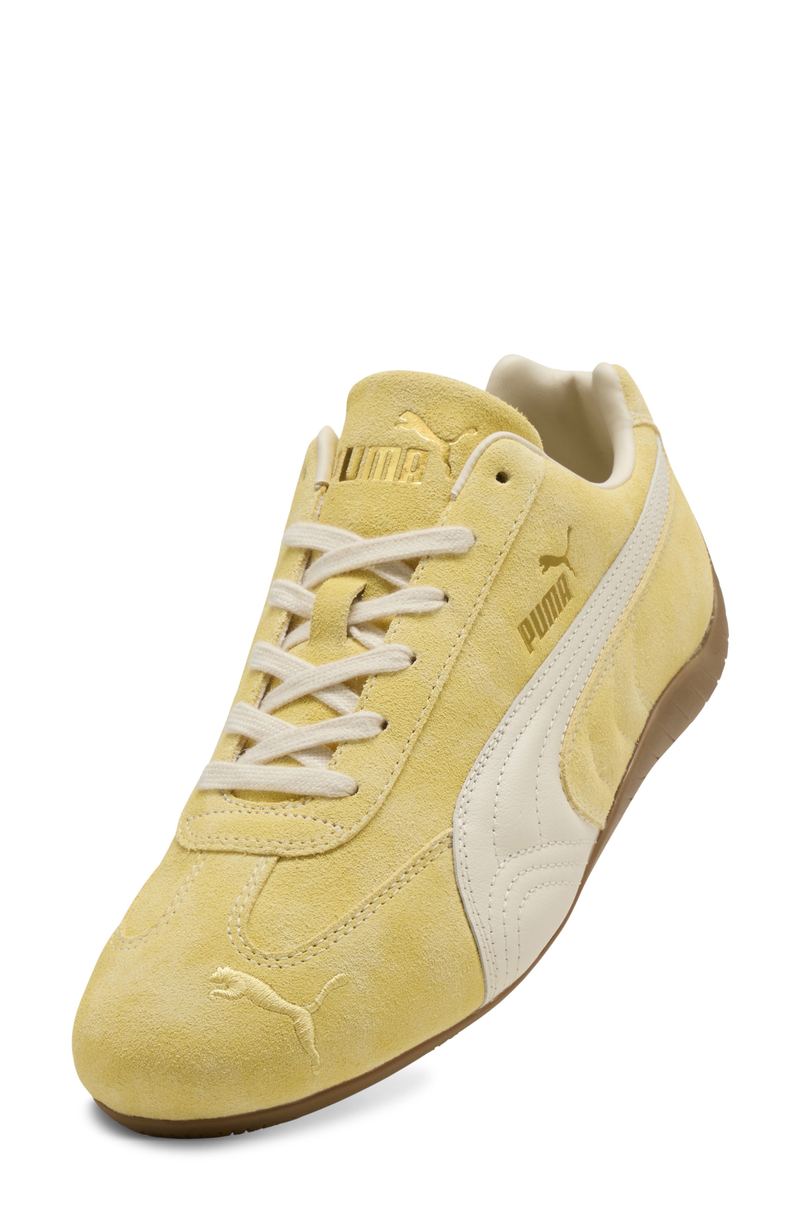PUMA Speedcat Faded Sneaker, Alternate, color, Dazzling Yellow/ Pale Lemon