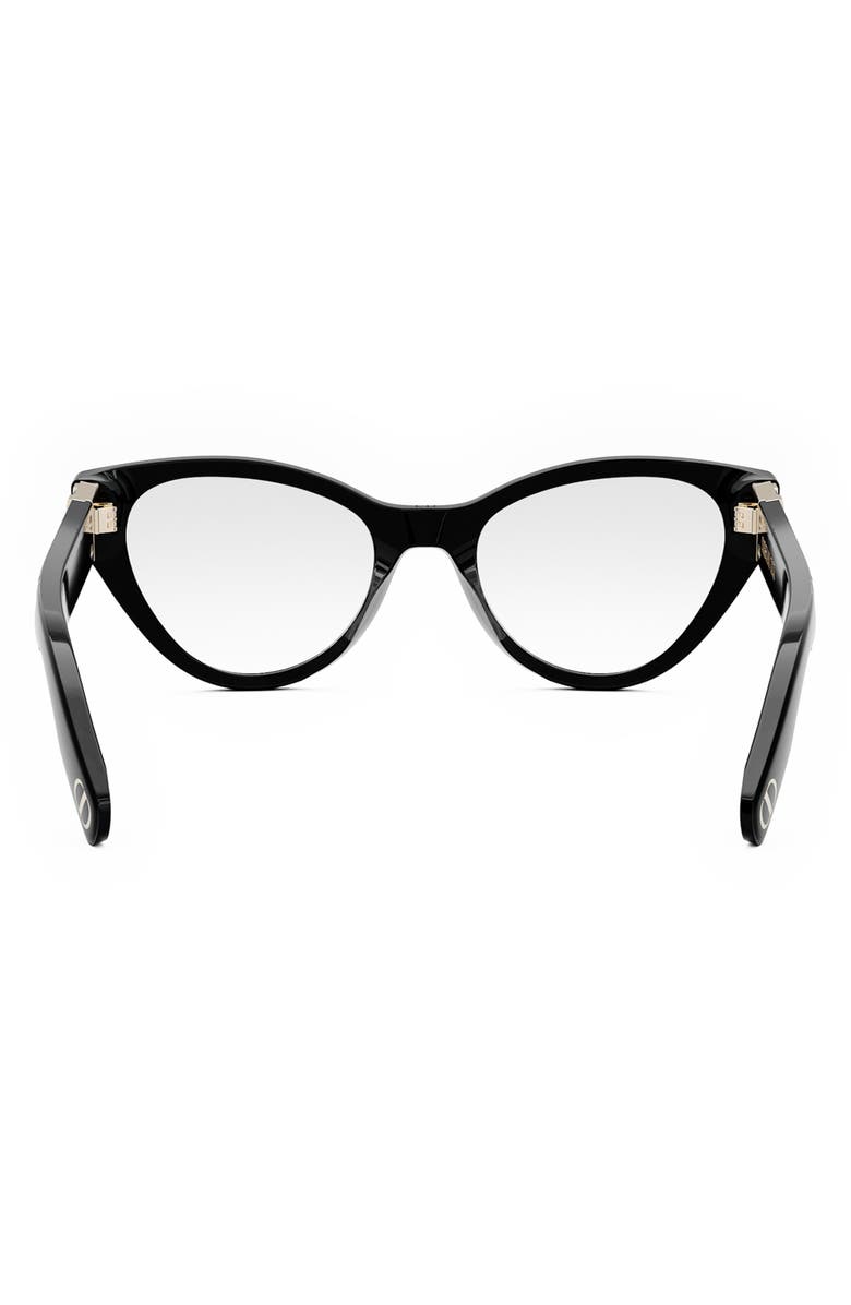 DIOR Lady 95.22 O B1I 52mm Cat Eye Optical Glasses, Alternate, color, Shiny Black