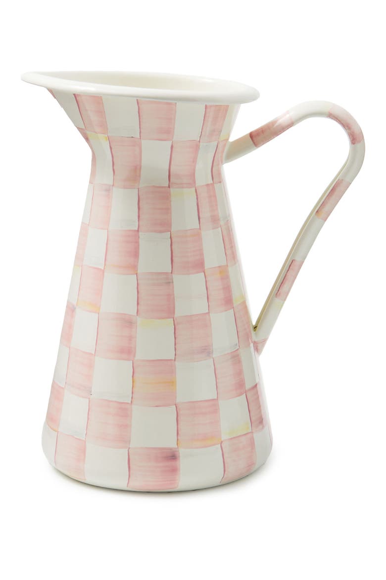 Rosy Check Large Enameled Steel Practical Pitcher, Main, color, ROSY