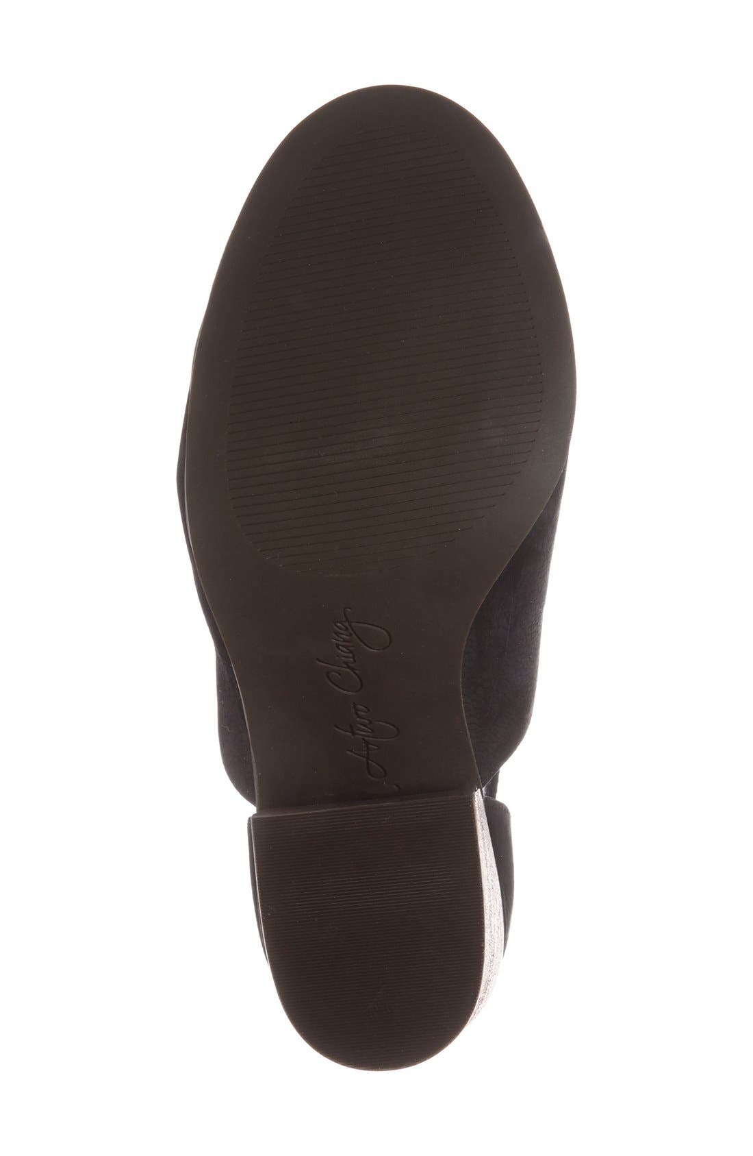 'Cordeliah' Split Shaft Peep Toe Bootie, Alternate, color, BLACK LEATHER