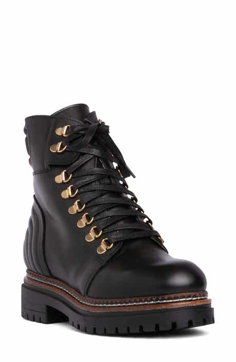 BEAUTIISOLES Ronnie Lace-Up Lug Sole Boot