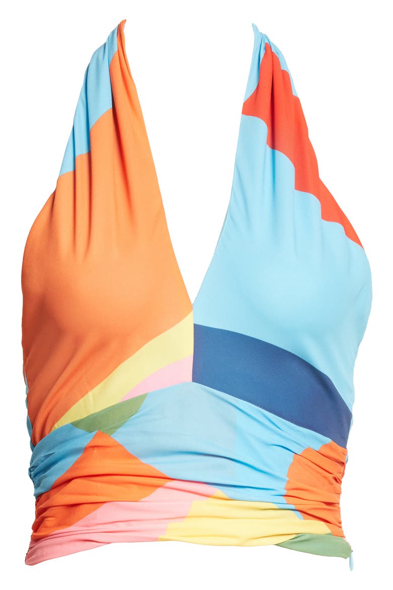 Kai Halter Top, Alternate, color, CAPRI/ COASTAL MARBLE