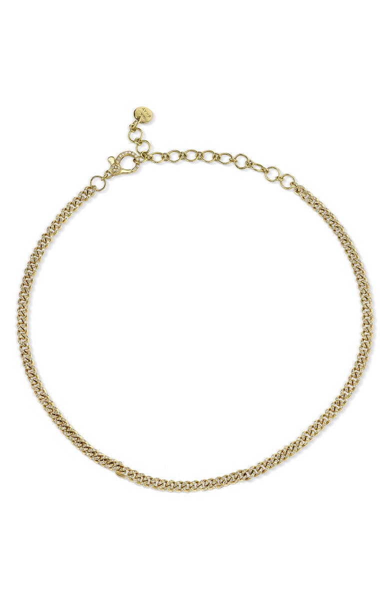 SHAY Baby Link Diamond Pavé Chain Choker, Main, color,