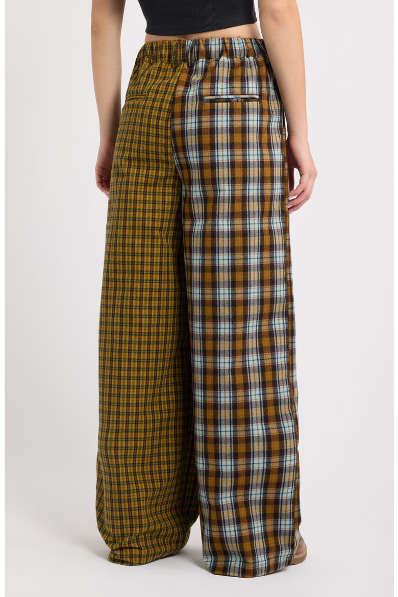 Let's Merge Souls Plaid Wide Leg Pants, Alternate, color, HALF HALF PLAID