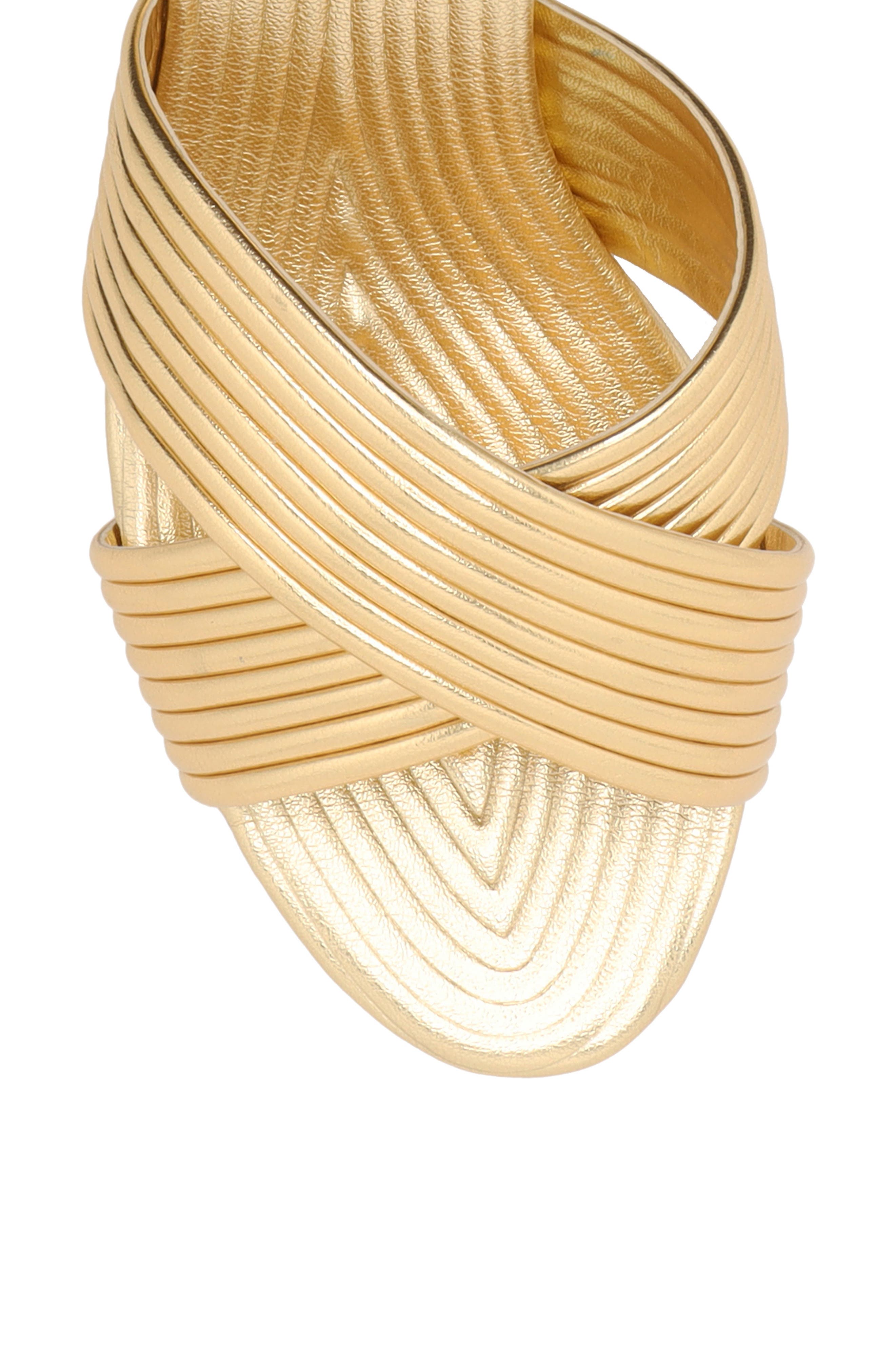Ana Slide Sandal, Alternate, color, GOLD LEATHER