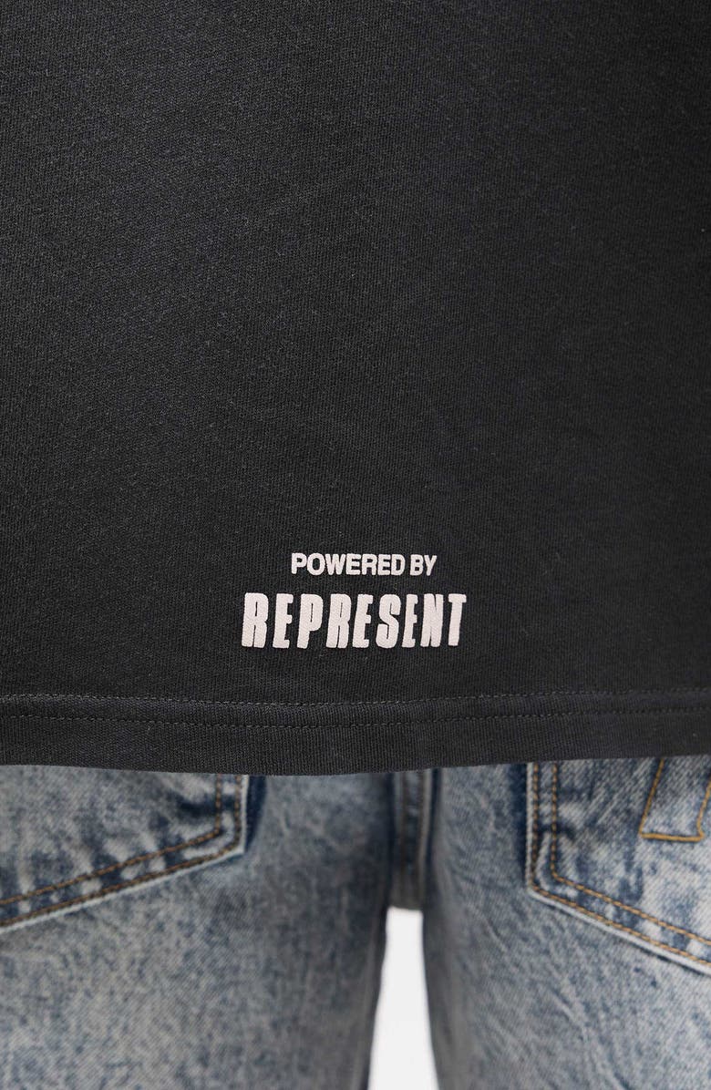 Represent World Championship Graphic T-Shirt, Alternate, color, Stained Black