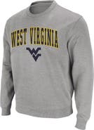 COLOSSEUM Men's Colosseum Heather Gray West Virginia Mountaineers Arch & Logo Crew Neck Sweatshirt