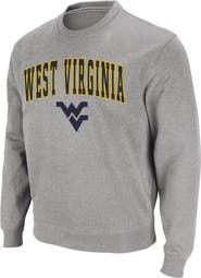 COLOSSEUM Men's Colosseum Heather Gray West Virginia Mountaineers Arch & Logo Crew Neck Sweatshirt