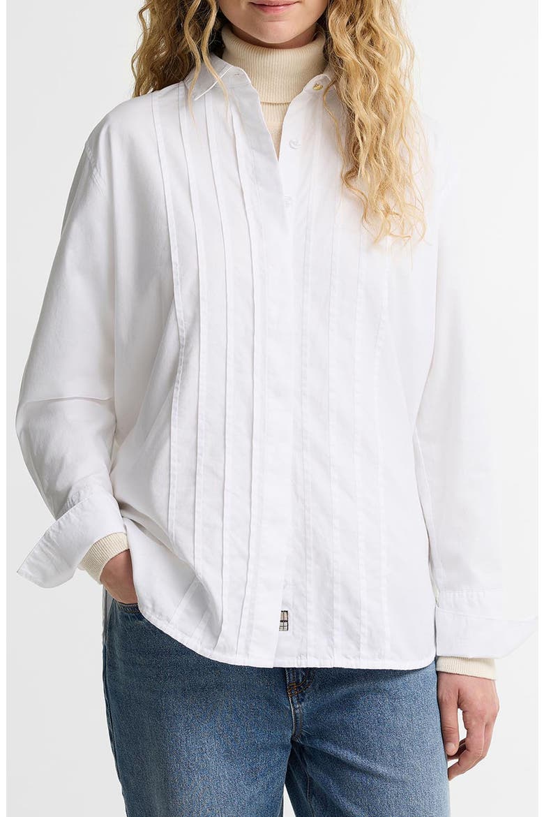 Adalyn Pintuck Cotton Shirt, Main, color, WHITE