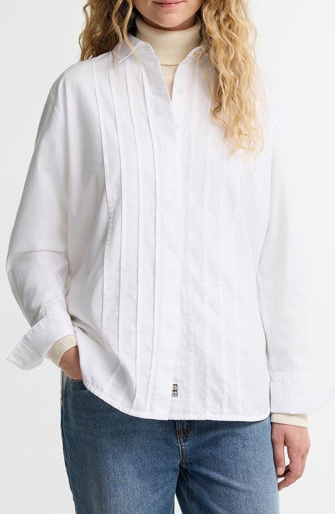Adalyn Pintuck Cotton Shirt