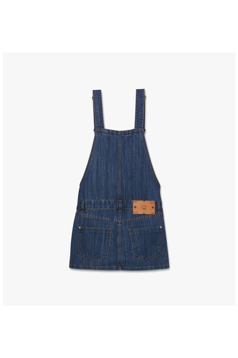 Overall Skirt in Lurex Denim, Alternate, color, Indigo