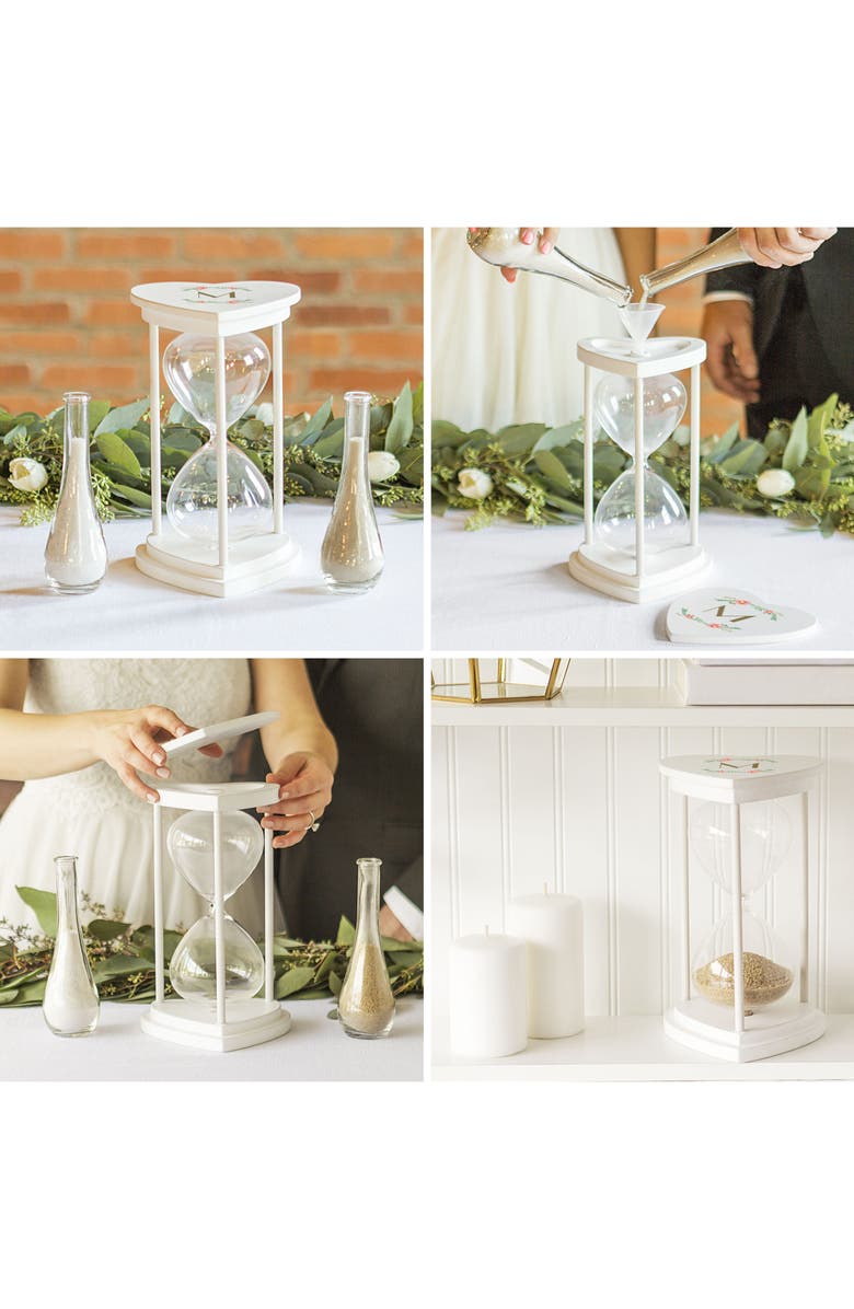 Cathy's Concepts Monogram Unity Sand Ceremony Hourglass Set, Alternate, color, 