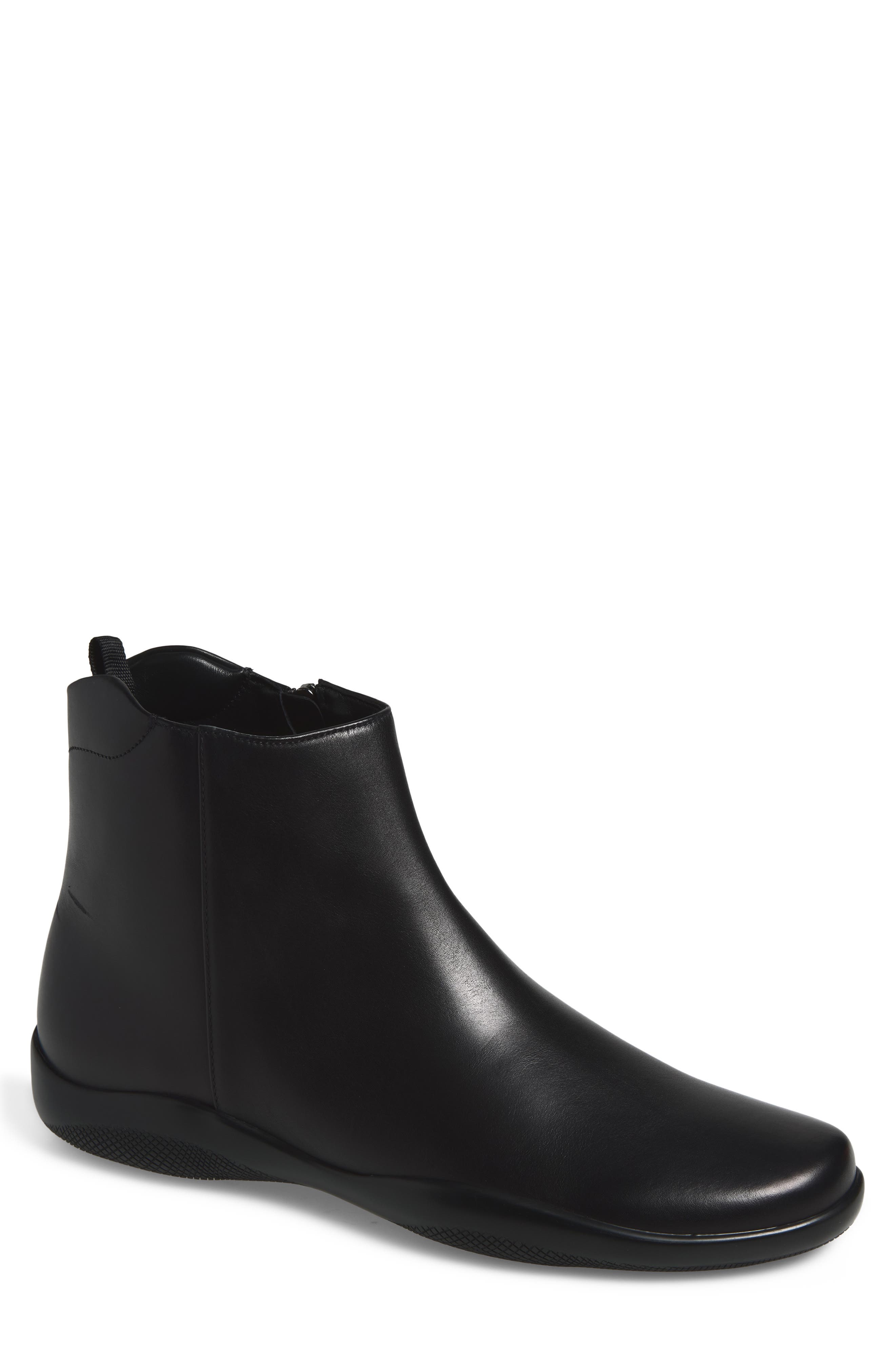 Toblach Leather Ankle Boot, Main, color, NERO