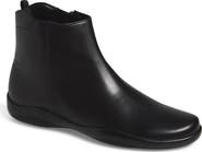 Prada Toblach Leather Ankle Boot