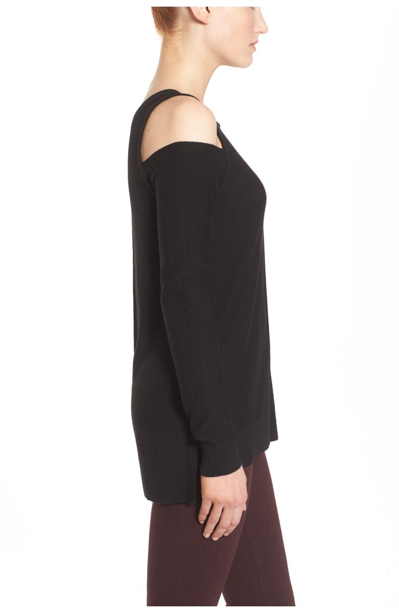 Trouvé Cold Shoulder Sweater, Alternate, color,