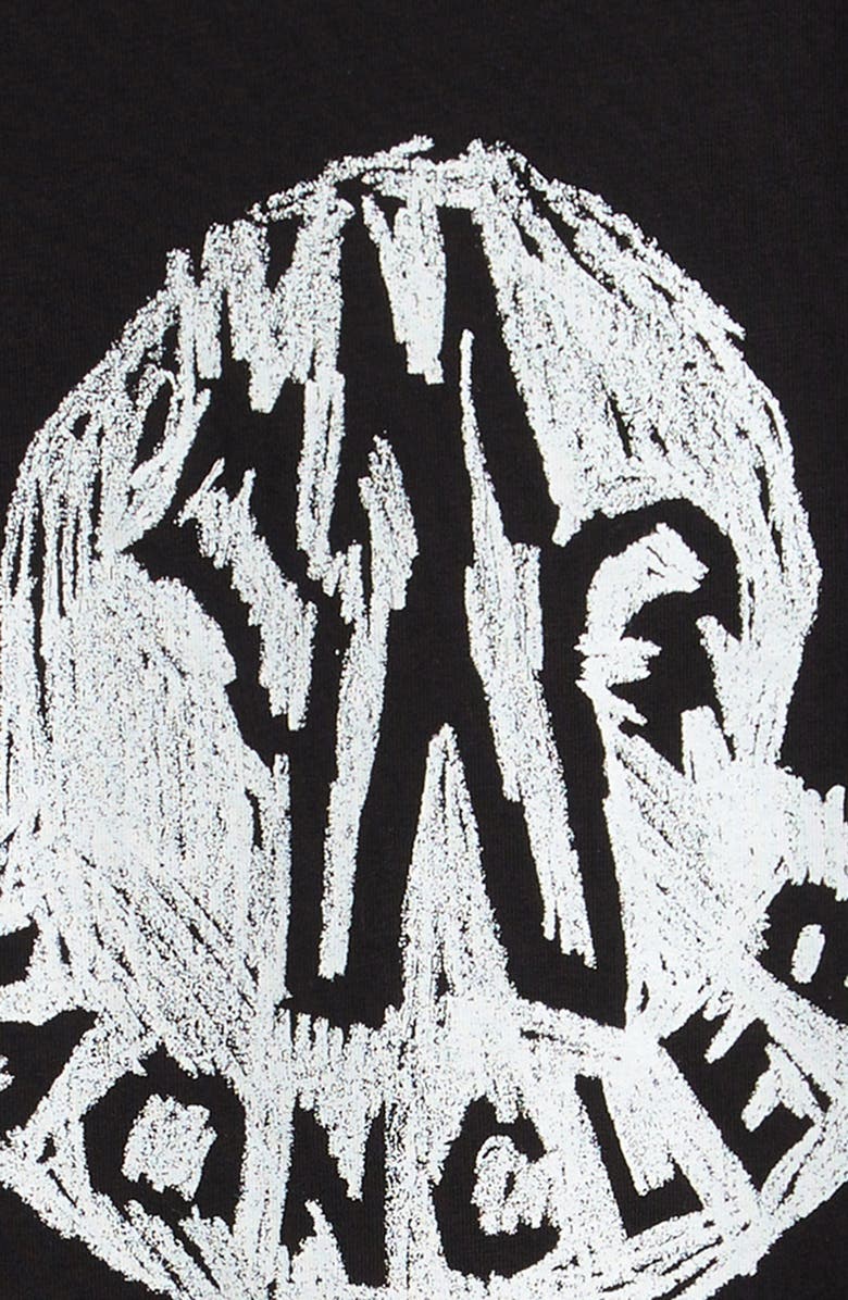 Moncler Kids' Cockerel Logo Graphic T-Shirt, Alternate, color, Black