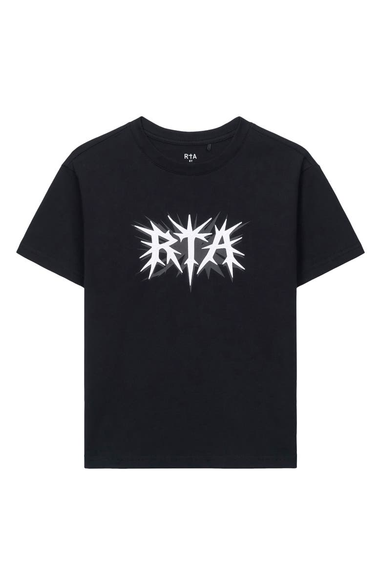 RtA Kids' Lawson Graphic Print Cotton T-Shirt, Main, color, Black Spike Rta