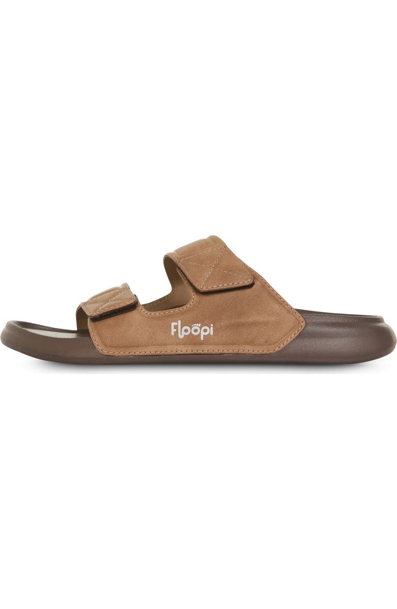 FLOOPI Noah Adjustable Slide Sandal, Alternate, color, Brown