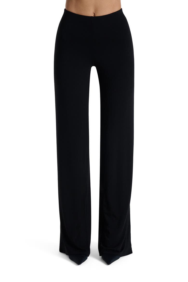 Pull-On Wide Leg Pants, Main, color, BLACK