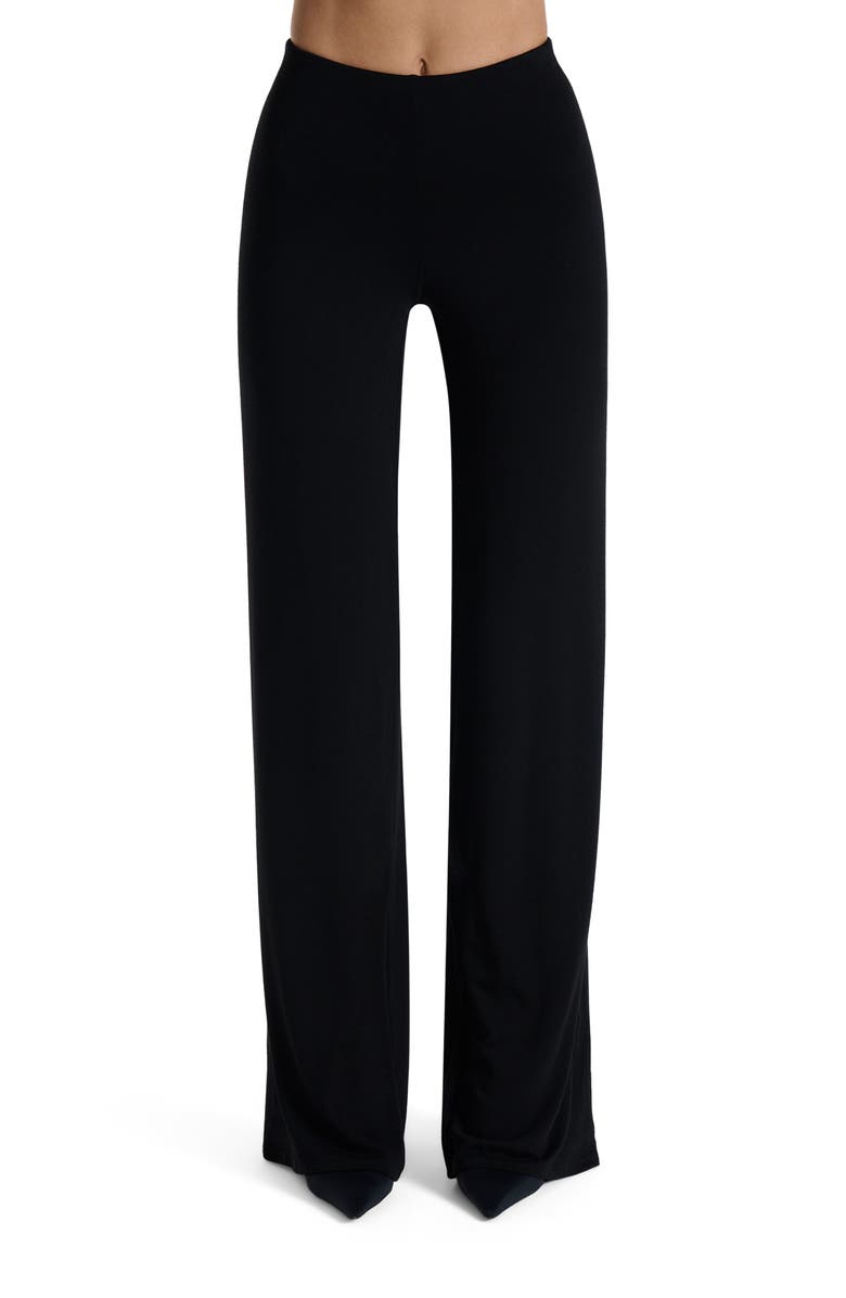 Naked Wardrobe Pull-On Wide Leg Pants, Main, color, Black