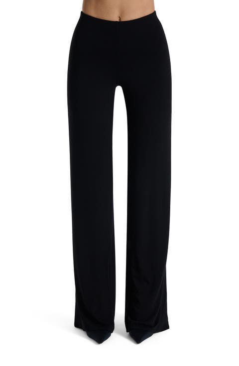 Pull-On Wide Leg Pants