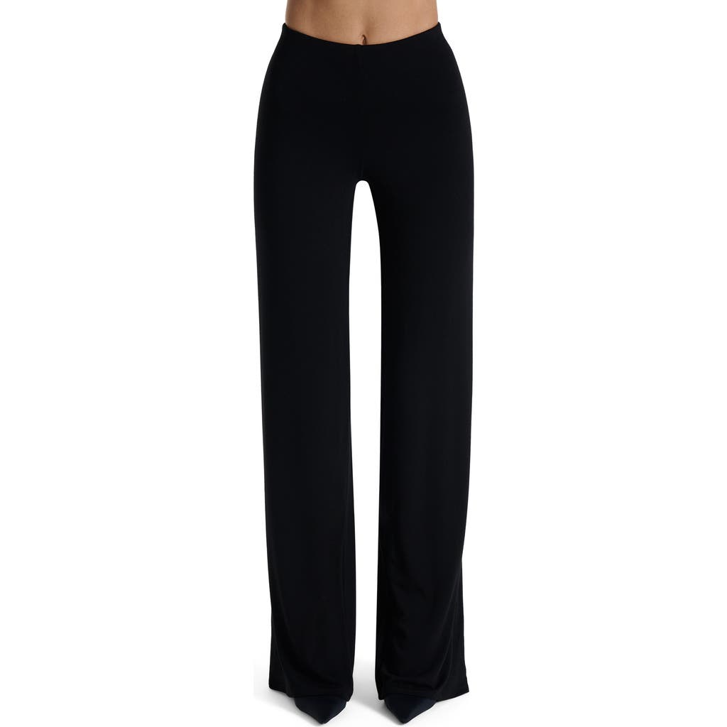 Naked Wardrobe Pull-on Wide Leg Pants In Black