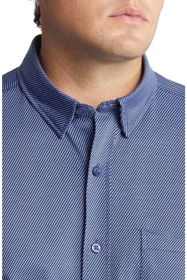 Men's Button-Up Shirt, Alternate, color, NAVY SMALL BOX