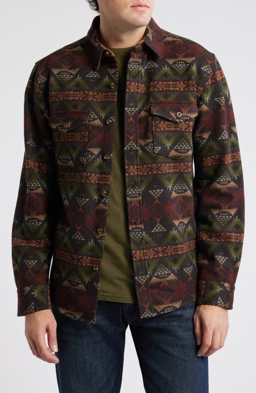 Pendleton La Pine Wool Overshirt in Nehalem Brown 