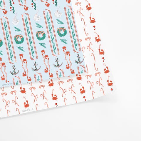 Two-Sided "A Pinch Of Holiday" Heavyweight Christmas/Holiday Gift Wrap
