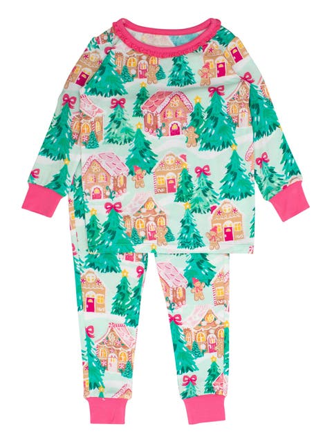 SoftSnooze Ruffle Long Sleeve Pajama Set, Signature Rear Ruffles (Toddler)