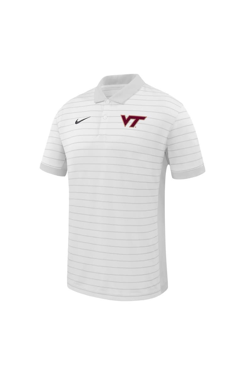 Nike Men's Nike White Virginia Tech Hokies 2025 Early Season Coaches Sideline Victory Stripe Performance Polo, Alternate, color, White